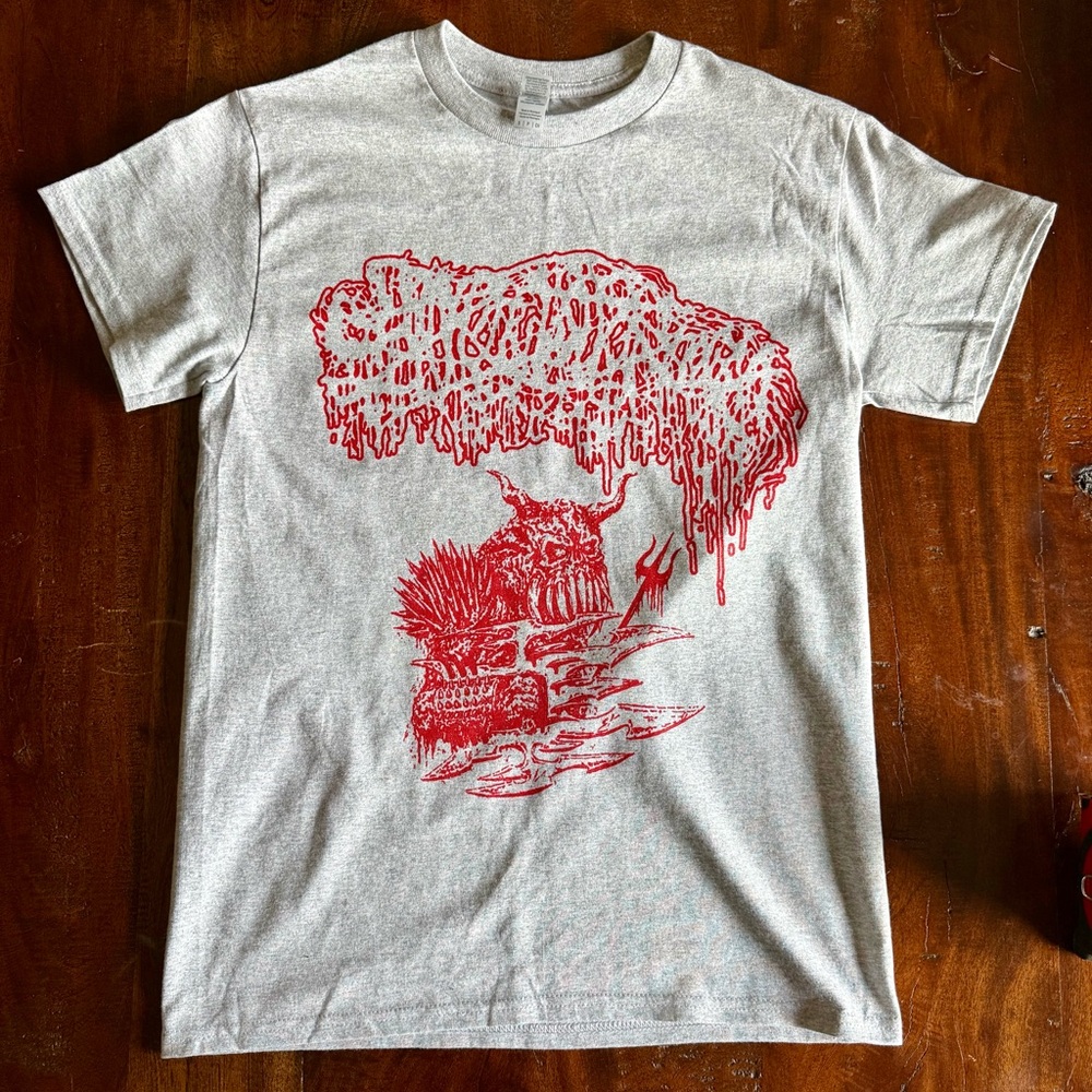 Official Sanguisugabogg new Small Adult heather grey shirt with OG red graphic